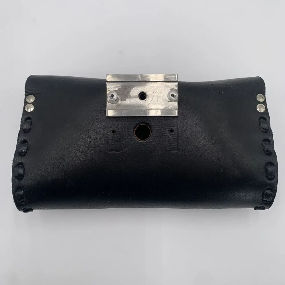 Leather Motorcycle Studded Storage Pouch Eagle‎